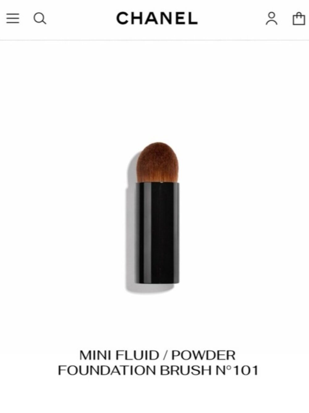 NEW CHANEL FLUID/POWDER FOUNDATION N°101 makeup brush MINI TRAVEL SIZED logo